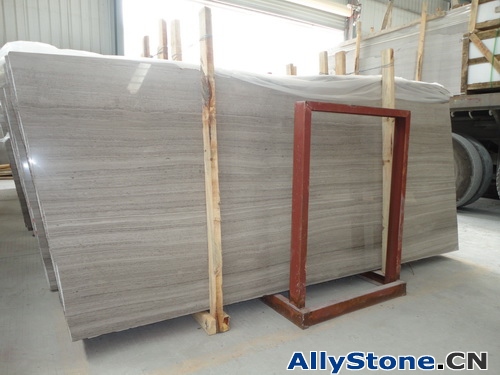 Wooden Grey Marble Quarry and Slabs