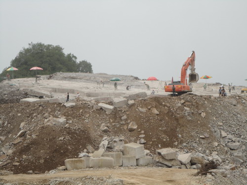 Wooden White Marble Quarry