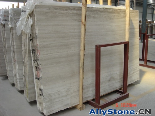 Wooden White Marble Slabs