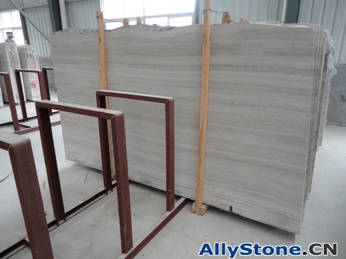 Wooden White Marble Slabs